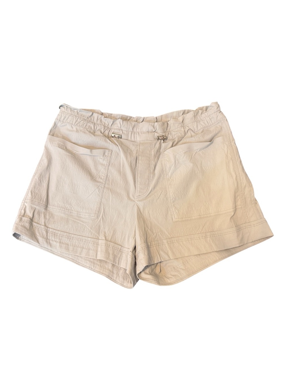 Athleta Shorts Womens 2 Gray Trekkie Drawstring Lightweight Outdoor Pockets Hike